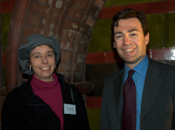 Sharman Kadish with Andy Burnham
(Minister for Culture, December 2008)
Photo &copy; Howard Barlow